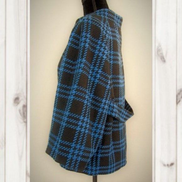jackets coats nwt the limited l black blue plaid jacket doman